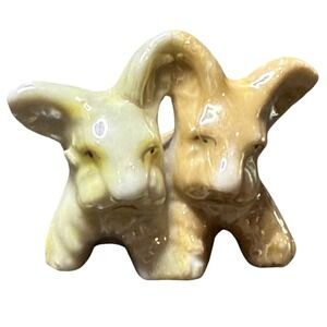 Vintage Ceramic‎ Westie Terrier Pair Two Dogs Japan Mini Miniature